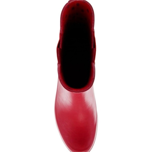 London Fog Ankle Height Rain Boots with Striped Detail - Picture 3 of 10